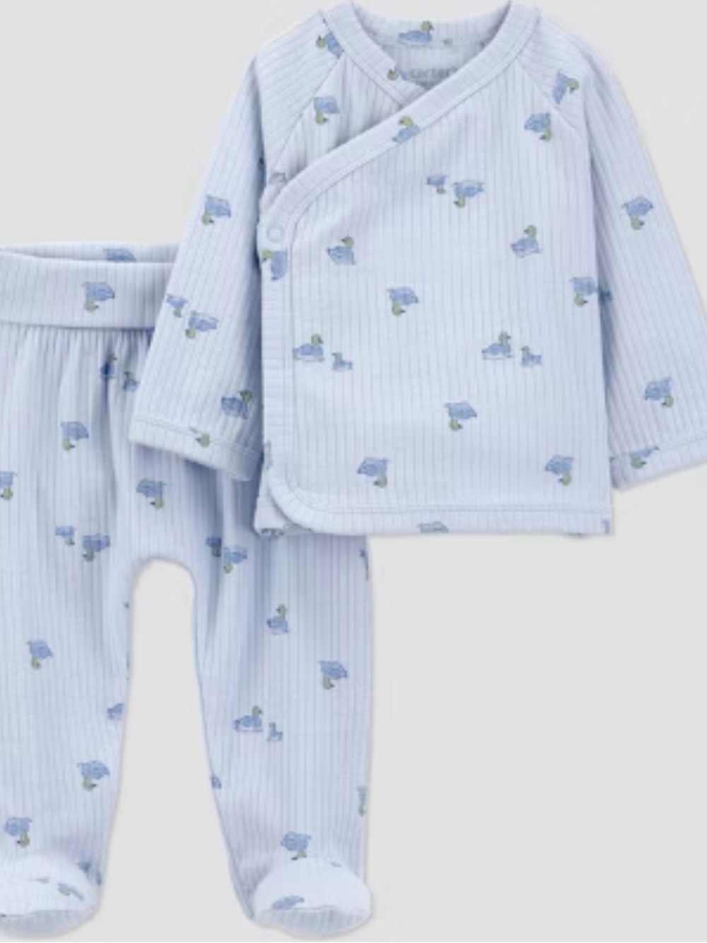 Carter's Light Blue Duck Wrap Pajama Set